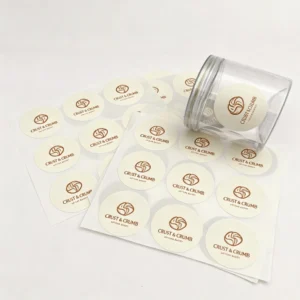 Circular Self-Adhesive Custom UV Dot Printed Environmentally Friendly Waterproof Vinyl Label