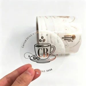 Circular Transparent Custom Printed Vinyl Plastic Label Sticker
