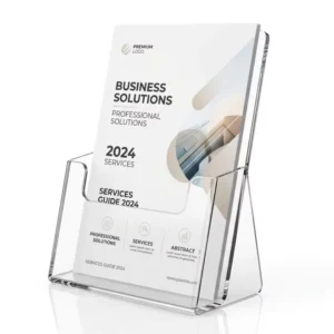Clear Acrylic Brochure Holder Tabletop Magazine Display Rack Custom Size Wall Mounted Leaflet Stand for Store