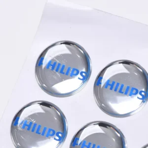Clear Epoxy Resin Dome Round Stickers and Badge Reel Decals