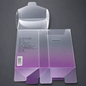 Clear PVC/PP/PET Box with Custom Printed Paper Card for Perfume, Serum, and Beauty Products