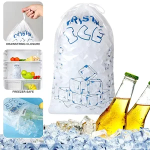 Clear Plastic Drawstring Packaging Bags 3lb/5lb/8lb/10lb/20lb/25lb
