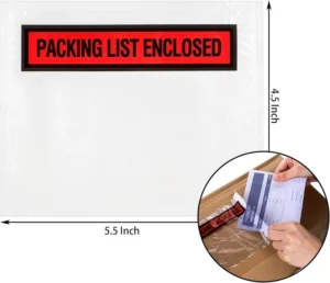 Clear Self-Adhesive Packing Slip Envelope Pouches Shipping Label Sleeves