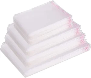 Clear Self-Sealing Cellophane Bags for Candy Treats and Party Favors