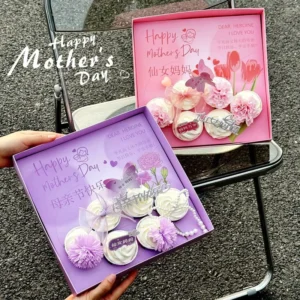Clear Square Food-Grade Recycled-Material Bakery Pastry Cupcake Packaging Box for Sushi Hamburger