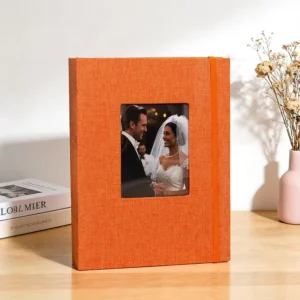 Cloth-Bound 4R 6-Inch 104-Page Insert Photo Album for Pictures, Artwork & Postcards
