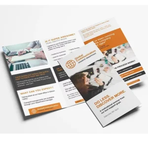 Coated Paper Custom Logo Printed Full Color Leaflet Folder Booklet User Manual