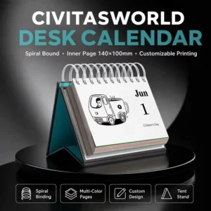 Coil Desktop Calendar One Page per Day 365-Day Flip Work Planner