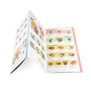 Color Design Folded Perforated Leaflets Custom Catalogue Brochure Printing