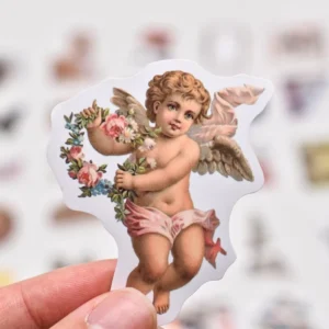 Colorful 100pcs Biodegradable PVC Self-Adhesive Cartoon Stickers Made from Recycled Materials