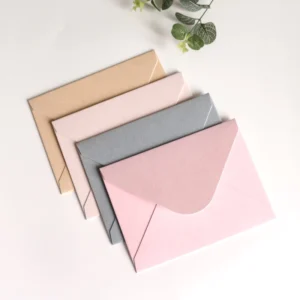Colorful Blank Velvet Business Envelopes for Graduation and Wedding Invitations