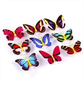 Colorful LED Butterfly Wall Stickers, Luminous Night Light for Bedroom and Party Decoration