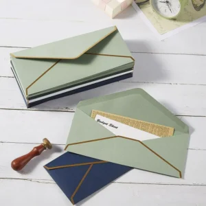 Colorful Paper Envelopes Custom Size Logo Business Invitation Packing Envelope with Card