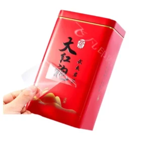 Colorful UV Transfer Printing Gold Stamping Self-Adhesive Stickers with Peel-Off Film Irregular Shape Custom Sizes for Packaging Use