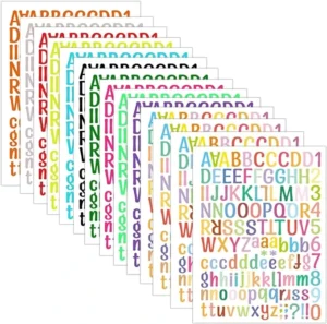 Colorful Vinyl Self-Adhesive Letter and Number Stickers Mailbox Number Labels DIY Crafts
