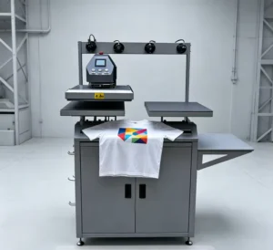 Commercial Automatic Pneumatic Heat Press Auto Open Garment T-shirt Transfer Printing Machine