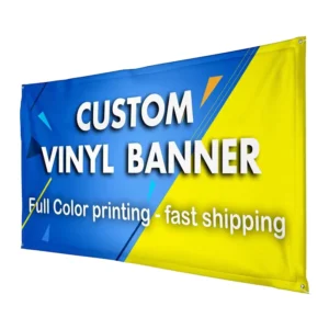 Commercial Grade Digital Printed Polyester Mini Handwave Car Banner with Custom Logo