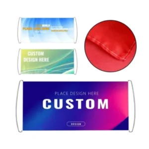 Compact Custom Logo Hand-Pull Retractable Banner Portable Handheld Scrolling Flag for Parade, Sports, and Cheer Events