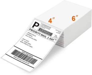 Compatible 500 1000 2000 Labels in Stack Fanfold 4″ x 6″ Direct Thermal Labels