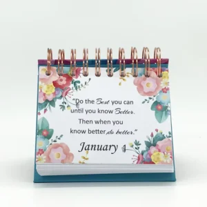 Corporate Printing Advertising Table Calendar with Highlighted Branding Area Made in China