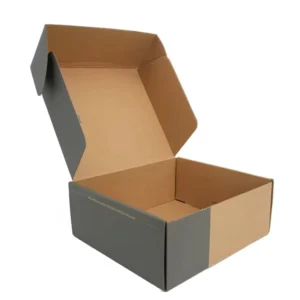 Corrugated Paper Gift Packaging Box with Handle and Embossed Pattern
