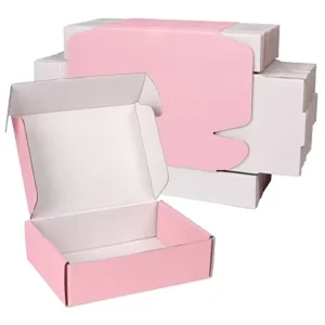 Corrugated Recyclable Pink Gift Packaging Mailer Shipping Boxes for Shoes and Clothing
