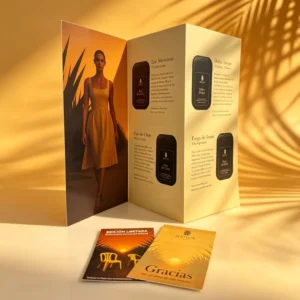 Cosmetic Product Promotional Leaflet Tri-Fold Brochure Thank-You Card Printing