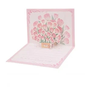 Creative 3D Pop-up Laser Cut Art Paper Thank You Cards Corporate Christmas Holiday Gifts Festive Business Stationery Embossed