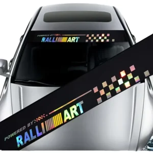 Creative Car Front Rear Window Stickers Black Background Decorative Vinyl Stickers 130x21cm Colorful