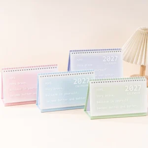 Creative Desktop Calendar Fresh Clean Design Self Discipline Check In Notebook in Stock