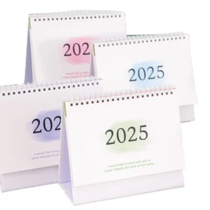 Creative Desktop Calendar Simple and Fresh Design for Plan Check and Photo Frame Use English Version Notebook Calendar