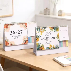 Creative Desktop Calendar and Planner with Sticky Notes and Clock