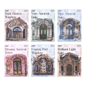 Creative Gilded Porch DIY Decorative Stickers Retro Children’s Notebook Sticker 10 Sheets