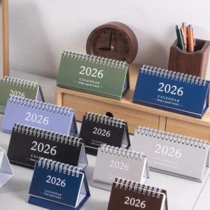 Creative Mini Desk Calendar English Cute Simple Fresh Table Design Paper Calendar