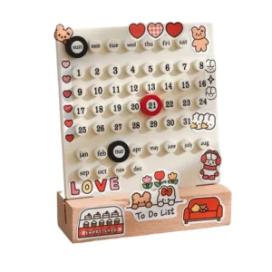 Creative Perpetual Calendar Desktop Calendar Kawaii Ornament Desk Calendar