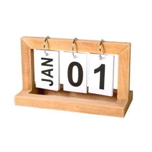 Creative Wood Flip Calendar Desktop Perpetual Calendar Retro Stationery Calendars