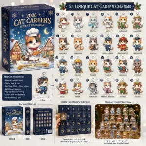 Cross-Border 24 Days Career Cats Advent Calendar European Style Acrylic Stand General-Purpose Use No Printed Graphics