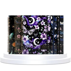 Cross-Border A5 Spiral-Coil English Weekly Planner with Mid-Year Schedule and Gift Organizer