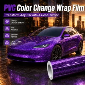 Cross-Border Best-Selling Self-Healing Protection Car Stickers Forged Carbon Fiber Black Red PVC Center Console Interior Film