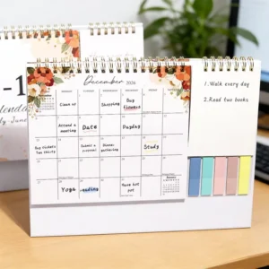 Cross Border Multifunctional Printing Paper Calendar Tablet Desk Ornament Self Discipline Check in Monthly Notebook