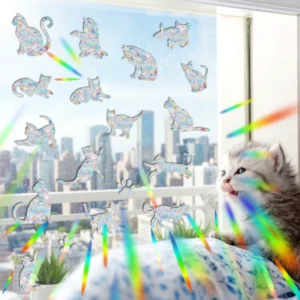 Cross border Colorful rainbow Flowers Bats Clouds Pattern Multi shape Home Decoration Window Electrostatic Stickers