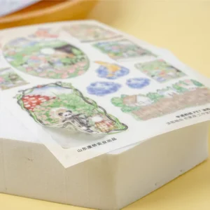 Crystal Clear Anti-UV Anime Cartoon Stickers Self-Adhesive Eco-Friendly Holiday Decoration Collectible School Gifts