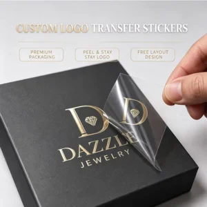 Crystal Label Transfer Sticker Customized Product Label Hot Stamping Transparent Picture Sticker Wine Bottle