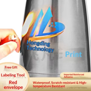 Crystal Label UV Transfer Sticker with Metal Peel-Off Film, Hot Stamping, and Self-Adhesive Trademark