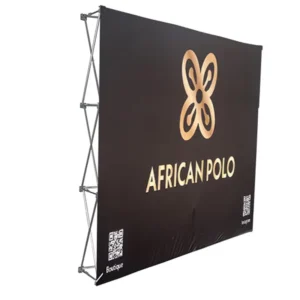 Custom 10*10ft Commercial Display Backdrop Trade Show Booth Logo Sign Wall Pop-Up Banner Display Stand for Business