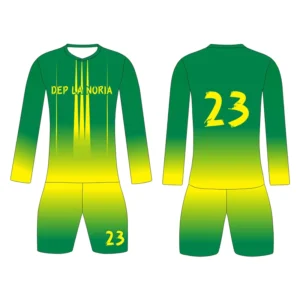 Custom 100% Polyester Heat-Transfer Printed Breathable Soccer Jersey Uniform
