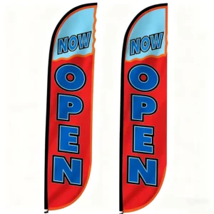 Custom 12 Foot Tall Feather Flag Banner Kit Outdoor Advertising Aluminum Flagpole for Business Promotion