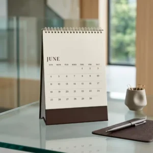 Custom 12-Month Desk Calendar for Business