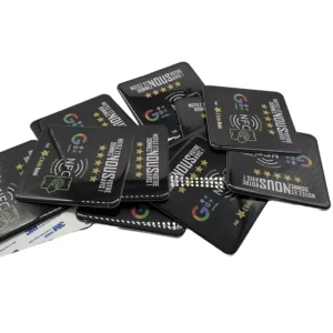 Custom 13.56MHz ISO RFID NFC Sticker with Waterproof QR Code Epoxy Tag for Table Menu Cards and Variable Google Reviews