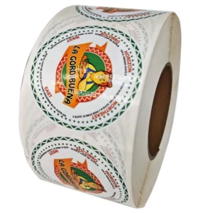 Custom 2-Inch Vinyl Waterproof Takeaway Lunch Box Logo Packaging Roll Labels